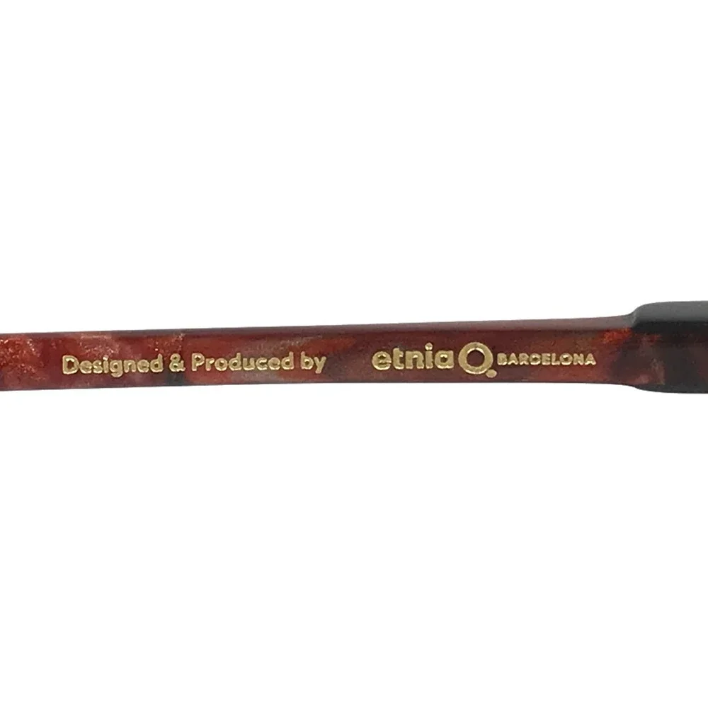 Etnia Barcelona Eyeglasses Frames SIMA OG Orange Black Dark Clear 52-15-138